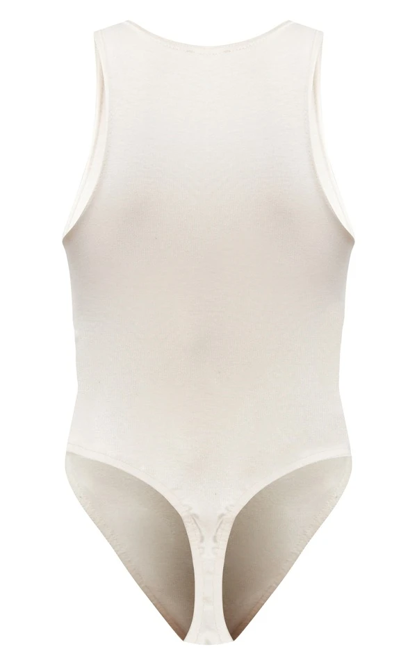 Body Basique En Coton Beige à Dos Nageur 6 Body Basique En Coton Beige à Dos Nageur – Image 6