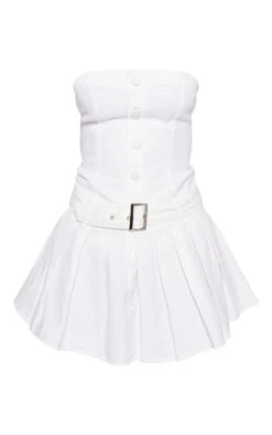 Mini Robe En Jean écru à Boutons Et Jupe Plissée -Pas Cher Tendance Charme Magasin 891a76dc712a14fceb8906f67674b403b378cb26 cnc9793 5