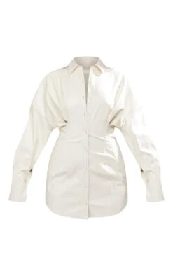 Robe Chemise Ajustée En Similicuir Crème -Pas Cher Tendance Charme Magasin 89f5da7e116d3066ce5820e336cf0909587ea132 cnc8318 5