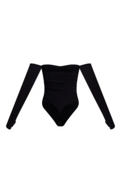 Body Col Bardot Côtelé Noir à Détail Contours Et Trous Pour Les Pouces -Pas Cher Tendance Charme Magasin 8ada8b6db6edd8ea7241a137c891f527cd85e552 cnc3428 6