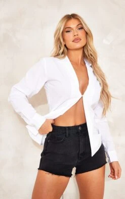 Mini Short En Jean Noir Délavé à Ourlets Effilochés -Pas Cher Tendance Charme Magasin 9086f0e7cba132f1059dd9efb0291f499faced92 cnd0751 5