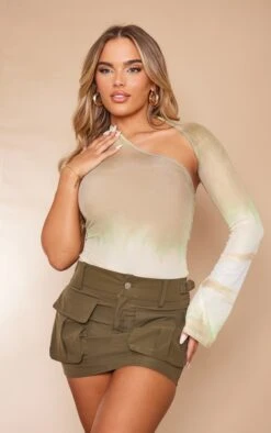 Logic Body Asymétrique En Mesh Imprimé Vert