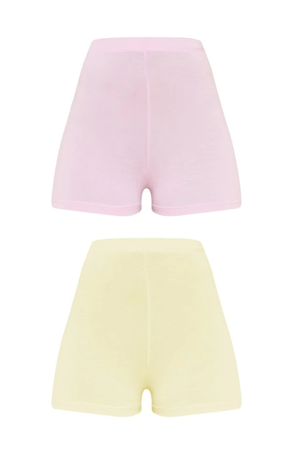 Logic Lot De 2 Mini Shorts Jaune Citron Et Rose 6 Logic Lot De 2 Mini Shorts Jaune Citron Et Rose â Image 6