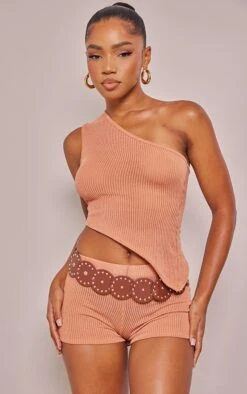 Mini Short Taille Basse Finement Côtelé Argile Transparent -Pas Cher Tendance Charme Magasin 9f3db2d5536230cf624040d2d48c33ef519fe01d cne4338 4