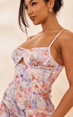 Robe Droite Rose Imprimé Abtrait à Buste Découpé Et Armatures -Pas Cher Tendance Charme Magasin a35aa2aa73b0f41db2963e77311d2758dd57cb94 cnd4283 4