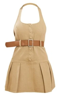 Mini Robe Dos Nu En Jean Marron Clair à Ceinture Tressée Et Jupe Plissée -Pas Cher Tendance Charme Magasin a6196eb6424c7b8f067e23ee543f77d8b731fce6 cnd1887 5