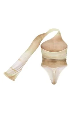 Logic Body Asymétrique En Mesh Imprimé Vert -Pas Cher Tendance Charme Magasin a8014f5643f8ba457b128f696c2b0b33d3cf0526 cne5171 6