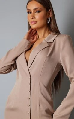 Robe Blazer Tissée Rose Profond à Boutons -Pas Cher Tendance Charme Magasin a96f3c164892592bc17ec977c7b504dd4c7fc4b5 cnc2992 4