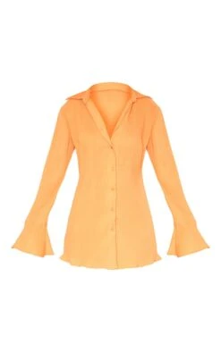 Robe Chemise Plissée Mandarine à Manches Flare -Pas Cher Tendance Charme Magasin aeded56f628fd4dd2f01ed5a4540fbb2b450d2e5 cnd8940 5