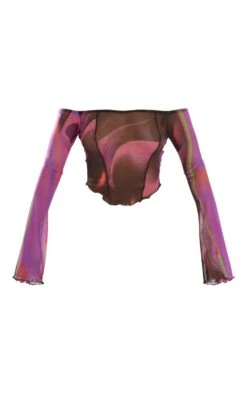 Top En Mesh Imprimé Abstrait Rose à Col Bardot 9 Top En Mesh Imprimé Abstrait Rose à Col Bardot -Pas Cher Tendance Charme Magasin b28c200633475c0dc77a4748b55777354b0b50b0 cnd2869 5