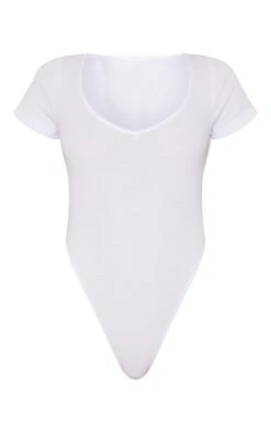 Body Basique Côtelé Blanc à Col En V -Pas Cher Tendance Charme Magasin b8d232483cc390be11cd840fa5ee9eab82e4b4ad cmy1690 5