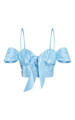 Bralette Satinée Bleu Cendré à Col Bardot Avec Noeud Et Buste Froncé 9 Bralette Satinée Bleu Cendré à Col Bardot Avec Noeud Et Buste Froncé -Pas Cher Tendance Charme Magasin ba55909b9a15004624986c57dcfb92002437a2dd cnd6193 5