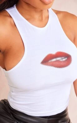 Shape Débardeur Long En Coton Blanc à Imprimé Lèvres 8 Shape Débardeur Long En Coton Blanc à Imprimé Lèvres -Pas Cher Tendance Charme Magasin bcc849898a21c6974554d64bf4dd09e516193ea0 cne0325 4