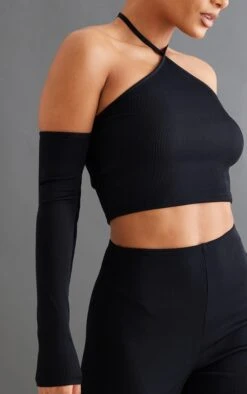 Top Dos Nu Côtelé Noir à épaules Dénudées -Pas Cher Tendance Charme Magasin bde85440316fcc98d74aa565b38bb27a662d67b4 cnc4416 4