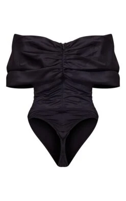 Body Satiné Noir Structuré à Col Bardot -Pas Cher Tendance Charme Magasin c4267c5ee4061d4448347f50830ae95994939ac9 cmv2266 6