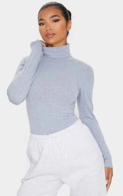 Essentiel Body Col Roulé Gris Chiné