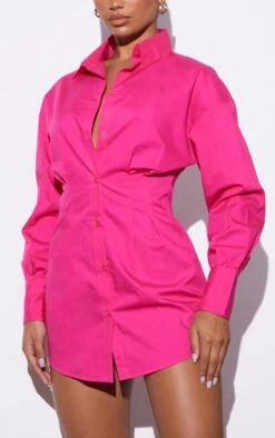 Renew Robe Chemise Rose Ajustée à La Taille à Manches Longues -Pas Cher Tendance Charme Magasin c8c648e4af29c104f3ce9d1d2cde3ec80700908e cmt6018 5