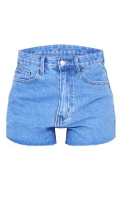 Mini Short Bleu Moyennement Délavé à Ourlets élimés -Pas Cher Tendance Charme Magasin c9347c860f2a7b2cad378a4869adc944488e3534 cnd0746 6