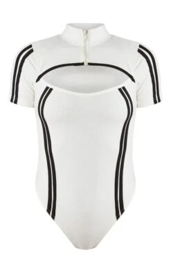 Body Découpé Crème à Manches Courtes Et Détail Bandes -Pas Cher Tendance Charme Magasin cd5d02ff75ac4a5e414f79a0e5543de56c6f1f8a cnd0860 5