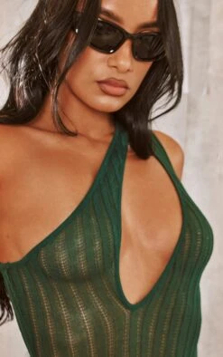 Body En Maille Tricot Transparente Ajourée Kaki Foncé à Découpes -Pas Cher Tendance Charme Magasin ce73affdb7a75d883d688a3afbe1c5af68e8800a cnc3277 4