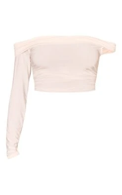 Crop Top Moulant Blanc à Manche Unique Froncé Et Col Bardot -Pas Cher Tendance Charme Magasin d153df7d03fd6e5fbc826579c8f9ea06f11e0514 cnd6253 5