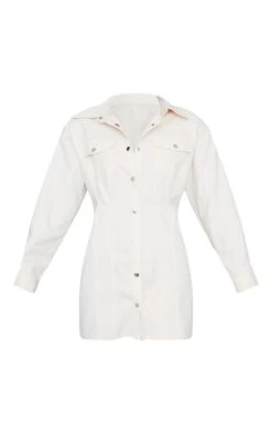 Robe Chemise Cargo Sable à Boutons-pression Et Taille Ajustée -Pas Cher Tendance Charme Magasin d42a6662796f744728716f39215d4813e0a6b188 cnc2844 5