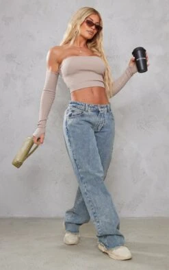 Crop Top Gris Pierre Côtelé à Col Bardot Et Contours Structurés -Pas Cher Tendance Charme Magasin d4bd3dc4b17327494fd5eecc88b324f5148a06b8 cnd0925 3