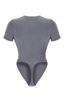 Body Moulant Gris Anthracite Découpé Devant à Manches Courtes -Pas Cher Tendance Charme Magasin d5b0236f591ff87ec18d9dbd437f34b40085e2f2 cnc8926 6