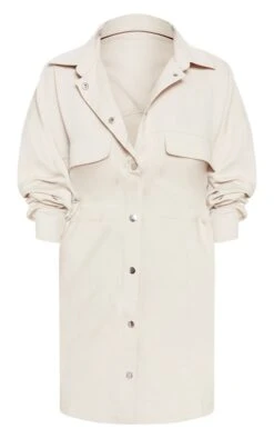 Robe Chemise Oversize Gris Pierre Style Cargo à Boutons Pression -Pas Cher Tendance Charme Magasin d689bbe8fe108c27c9827a452a9a863086094195 CMF1250 3