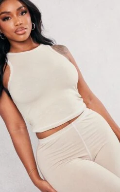 Shape Top Gris Pierre Délavé Dos Nageur à Coutures Contrastantes 8 Shape Top Gris Pierre Délavé Dos Nageur à Coutures Contrastantes -Pas Cher Tendance Charme Magasin e22d57f4ec7b70a4b08db004f2c8cb53ddcc5810 cnd5218 4