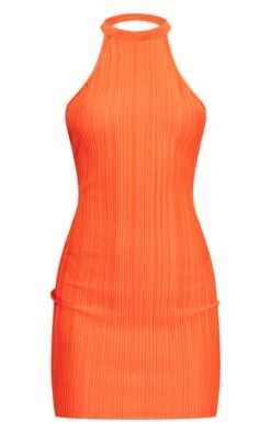 Robe Droite Plissée Orange à Dos Nu Et Col Montant -Pas Cher Tendance Charme Magasin e3a6b479485ece886fe325ae93a4e348ac21b3b4 cne9924 5