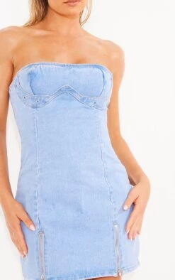 Mini-robe En Jean Bleu Clair Délavé à Détail Zip -Pas Cher Tendance Charme Magasin e8e50e7bd7ebc93f0b8f21ca3af732ad2b9c4240 cnc9807 4