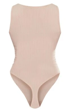 Body Sans Manches Gris Pierre Côtelé à Taille Cintrée -Pas Cher Tendance Charme Magasin e911346754cde6c8d6a0e0254ae07f685045b51a cmu8191 6