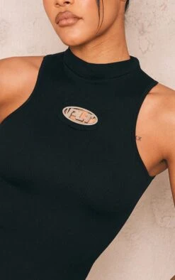 PRETTYLITTLETHING Body Noir à Col Montant Et Détail Empiècement 9 PRETTYLITTLETHING Body Noir à Col Montant Et Détail Empiècement -Pas Cher Tendance Charme Magasin e9b34c590bfc84b7c2457993bc50dc764345745a cnc9065 4