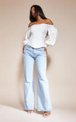 Top Style Corset Blanc à Col Bardot Et Manches Ballon 7 Top Style Corset Blanc à Col Bardot Et Manches Ballon -Pas Cher Tendance Charme Magasin ec754fffeceb8d0bc251de90f291ed83b427a2ca cmc9920 3