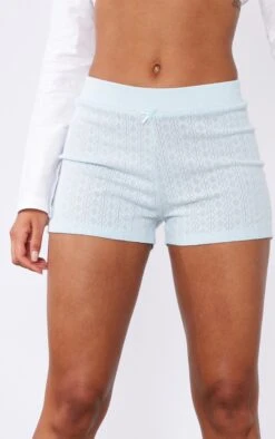 Mini Short Bleu En Maille Pointelle à Noeud -Pas Cher Tendance Charme Magasin f546495ed336f0589581a3be4edc425235a1c664 cnd9920 5