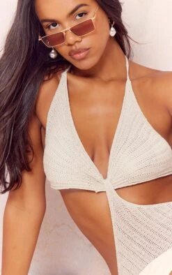 Robe Crème En Crochet à Dos Nu Noué -Pas Cher Tendance Charme Magasin f59386d407de5249880ef8ef950229e57a165cde cna1247 5