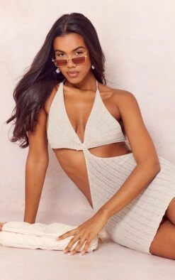 Robe Crème En Crochet à Dos Nu Noué -Pas Cher Tendance Charme Magasin f6326e0003697646148affafa6b684cd547fbd2f cna1247 4