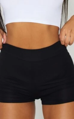 Essentiel Mini-short Basique Taille Haute En Coton Noir -Pas Cher Tendance Charme Magasin f6671264d719a4b5a0d4033d11be771088f7c3b7 CMP0783 5