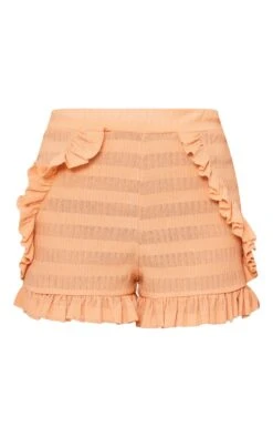 Mini Short Texturé Orange Vif à Volants -Pas Cher Tendance Charme Magasin f71469e20af51a98a3769407ee8b5e1df6008113 cnf2248 6