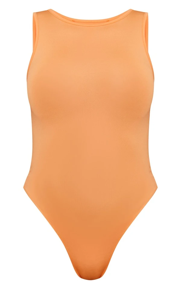 Body Basique Moulant Orange à Dos Nageur 5 Body Basique Moulant Orange à Dos Nageur – Image 5
